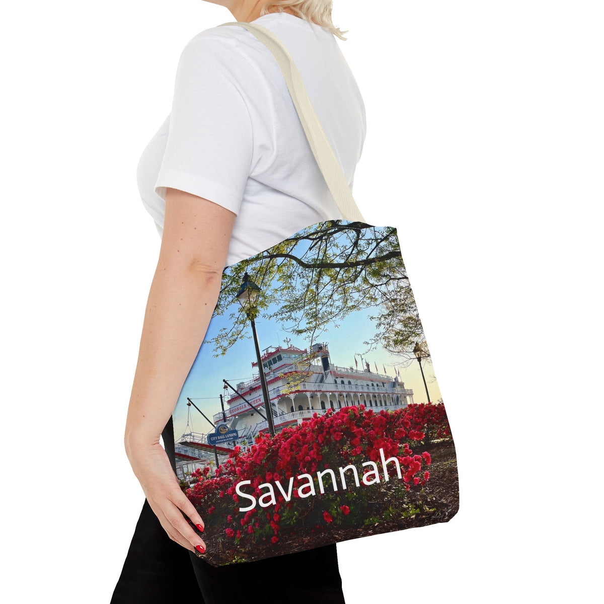 Riverboat & Blooms - Savannah Tote Bag