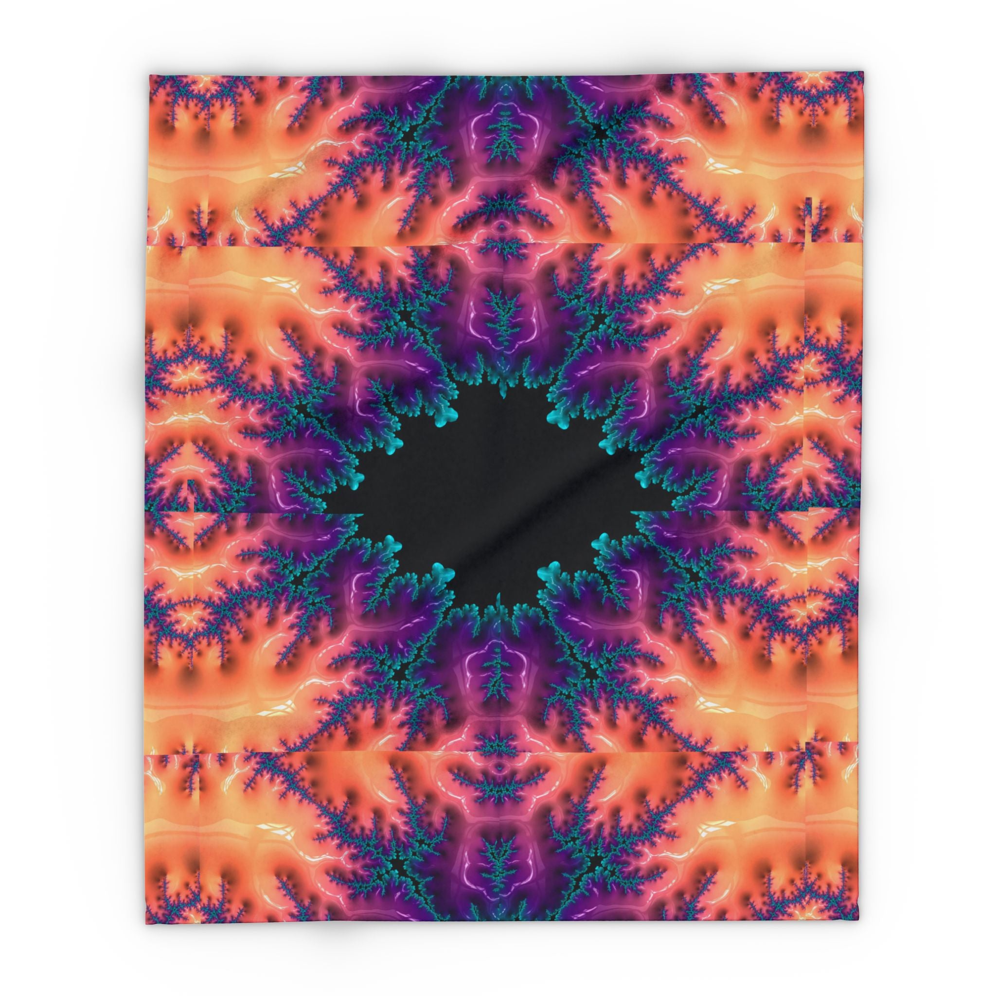 Fractal Marsh Fleece Blanket
