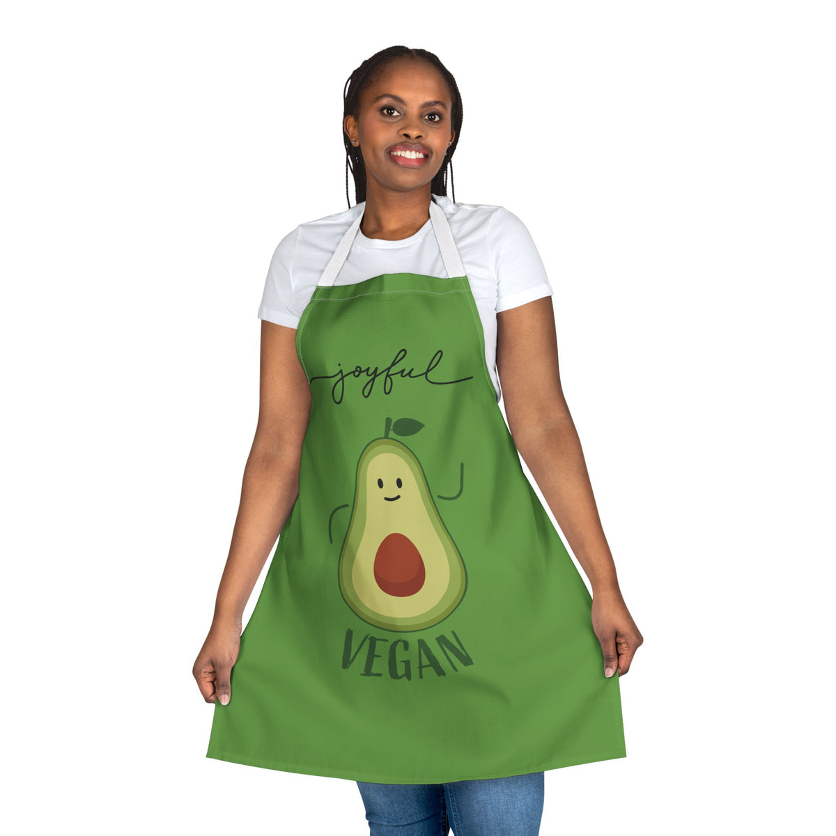 Joyful Vegan Apron – Green