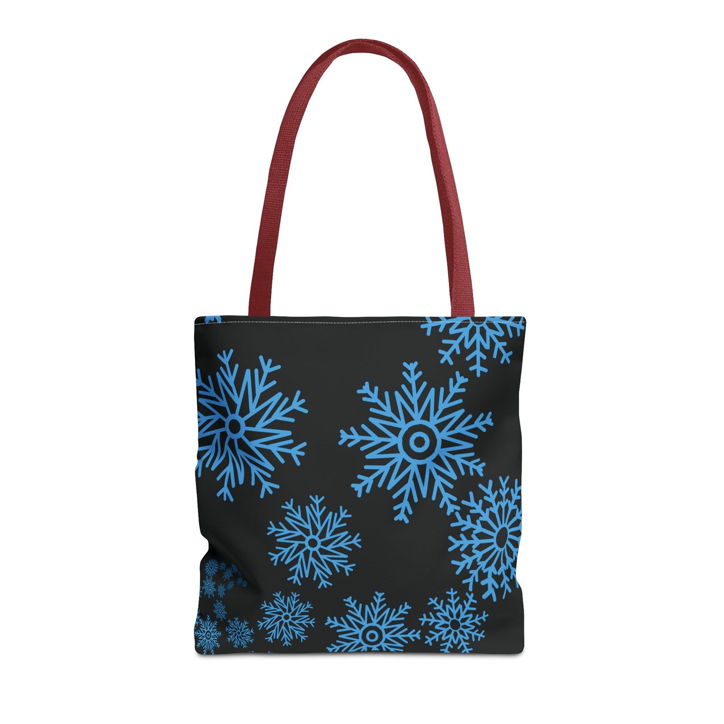 Snowfall in Bloom - Black Tote