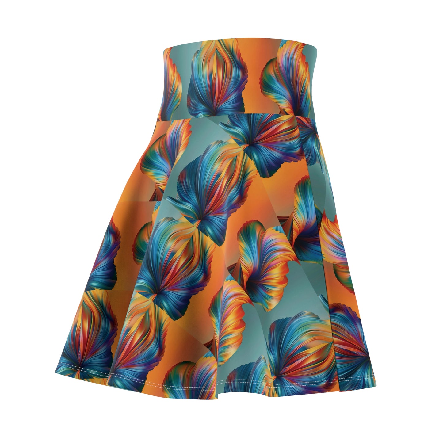 Prismatic Plumes Flared Skirt