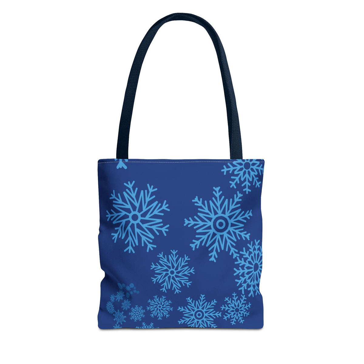 Snowfall in Bloom - Navy Tote