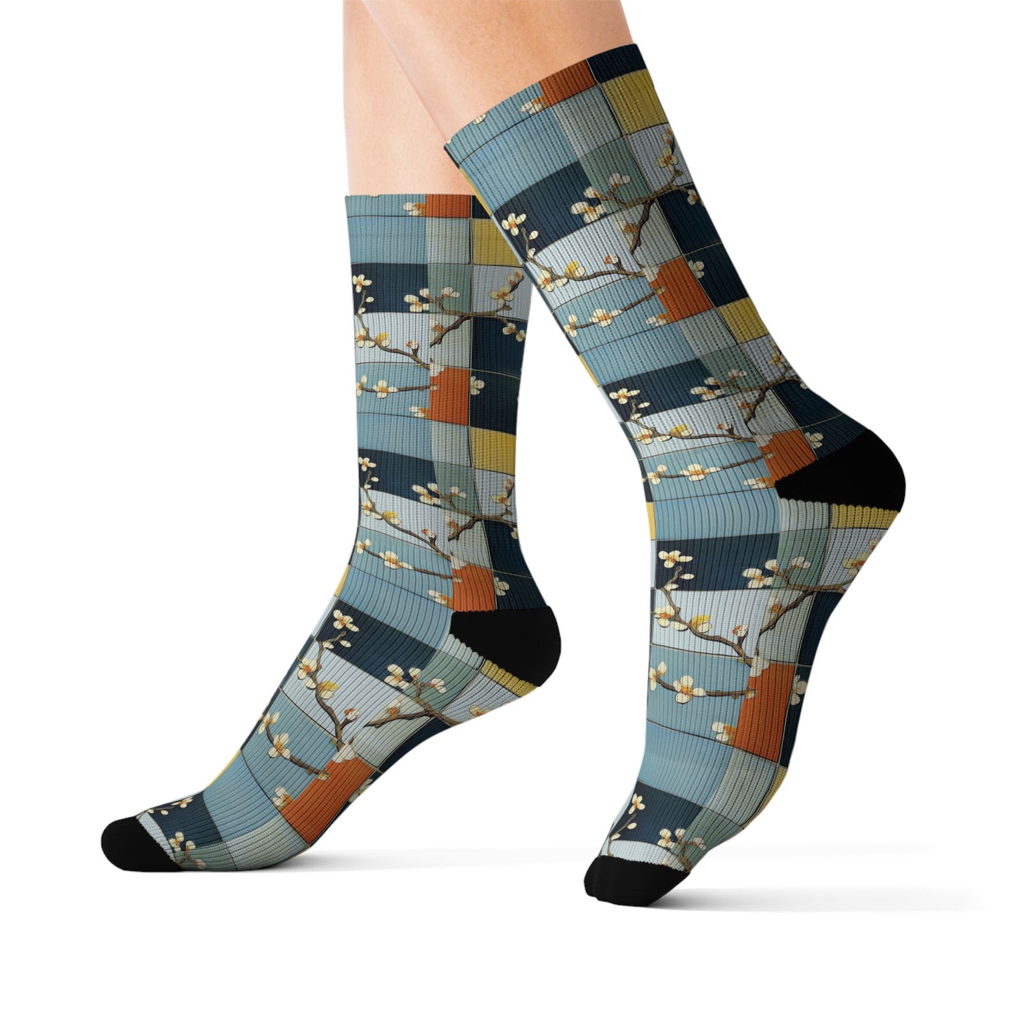 Midcentury Cherry Blossoms Socks
