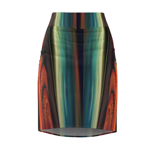 Ember Tide Pencil Skirt