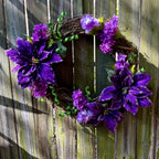 Purple Poinsettia Wreath