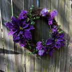 Purple Poinsettia Wreath