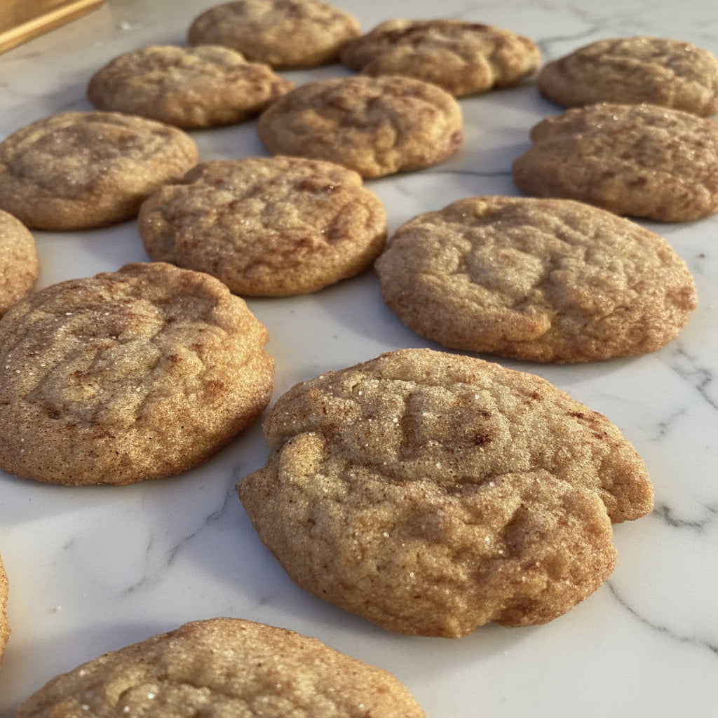 Baked cookies on a cooling rack