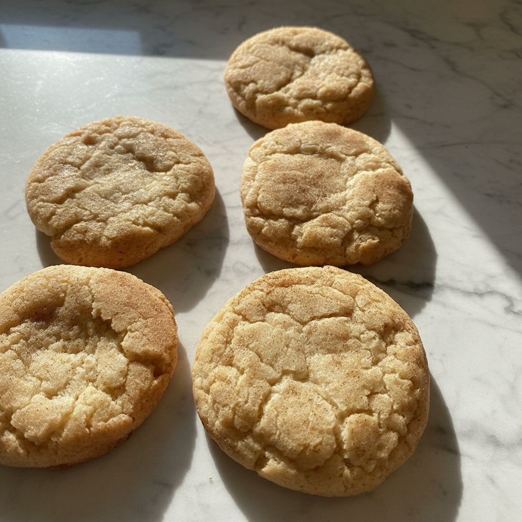 Baked cookies on a cooling rack